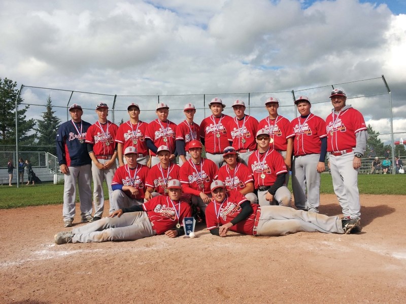 The midget AA Bonnyville Braves won provincial gold and will travel to Swift Current later this month to represent Alberta at the Western Championships. From left back row: