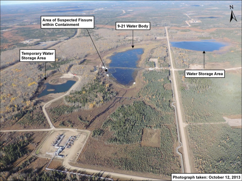 A photo of the CNRL Primrose site on Oct. 12 where a body of water was contaminated during the on-going seepage of bitumen emulsion. The company has been order to temporarily 