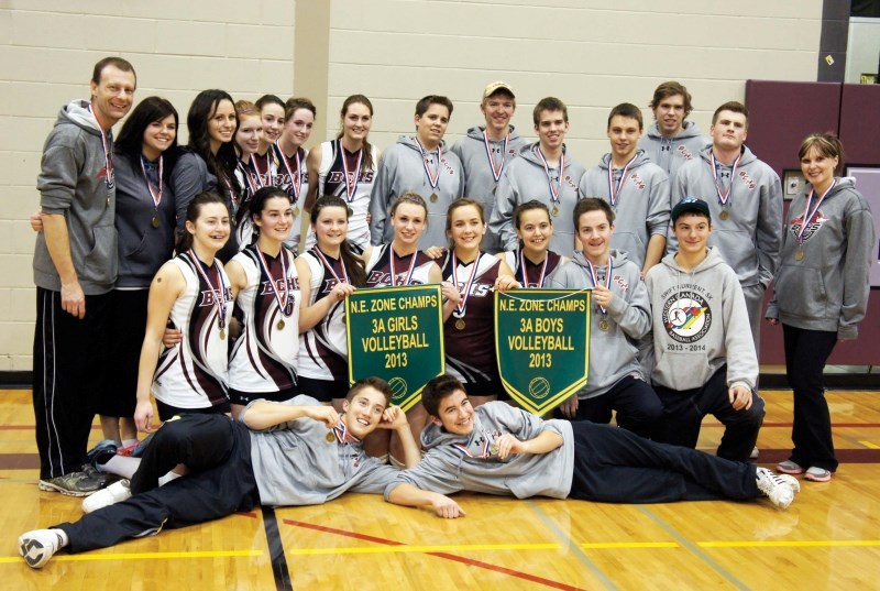 The Bonnyville Centralized High School Girls and Boys volleyball teams won the Northeastern Zone Championships over the weekend. The two teams will travel to Edmonton this