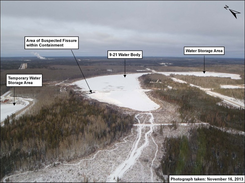 A photo of a CNRL Primrose South site near Cold Lake, where the company had to drain an body of water.