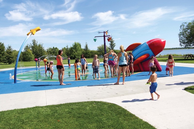 Shelly Robinson, with Park N Play Designs, has designed more than 25 splash parks, including the one in St Paul (pictured here) and was in Bonnyville late last year to meet