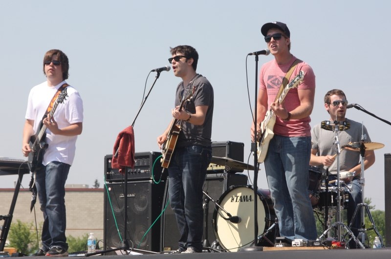 FKB played at the Gear Grabber Show and Shine on Saturday afternoon. The band, which consists of (left to right) Travis Topylki, Drew Shalka, Zach Fontaine and Derek Chalut,