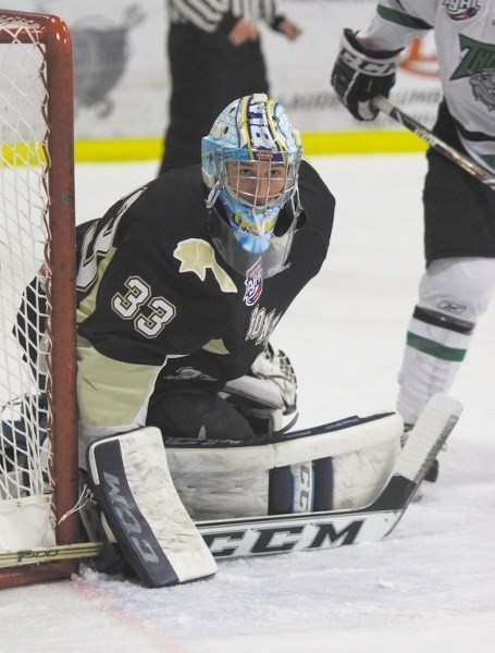 New Pontiac goaltender Troy Trombley brings 91 games of WHL experience into the Bonnyville crease.