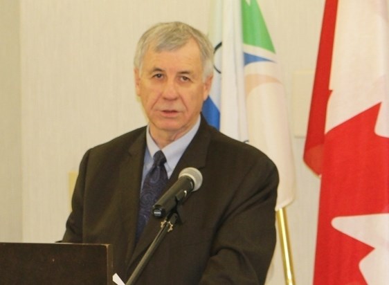 Finance Minister Robin Campbell was in Cold Lake on Feb. 4 to discuss the upcoming release of the 2015 provincial budget.