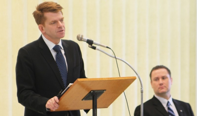 Wildrose leadership candidate Brian Jean was in Bonnyville earlier this month.