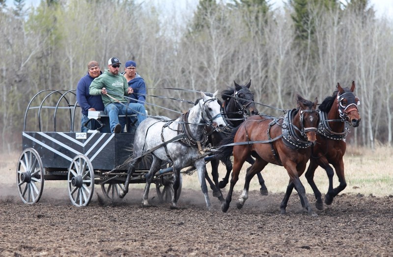 Local chuckwagon driver Danny Ringuette (middle) is gearing up for his second season in the CPCA.
