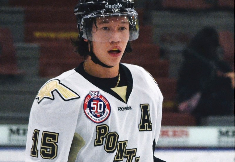 Former Bonnyville Jr. A Pontiac Spencer Foo joined 40 other prospects at San Jose Sharks development camp last week.