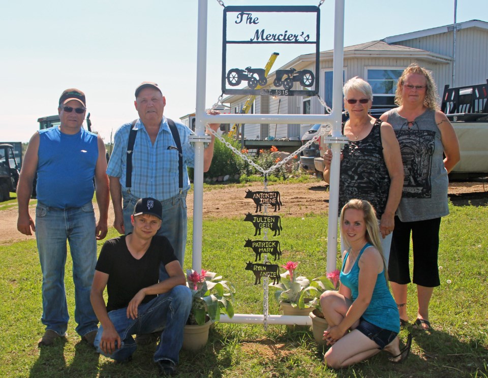 The Mercier family was recognized by the MD of Bonnyville for being on the same homstead for 100 years.