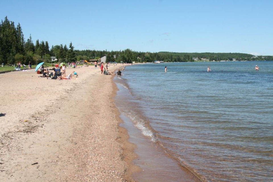 Residents are being urged to stay out of the waters at Kinosoo Beach, as high levels of fecal coliforms have been detected.