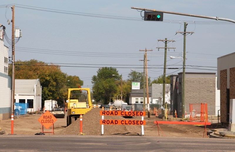 Construction on 51 Ave. continues with paving expected to happen next week.