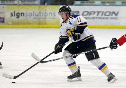 Lucas Isley scored in overtime as the Sr. Pontiacs slipped past the Whitecourt Wild 3-2 on Saturday night.