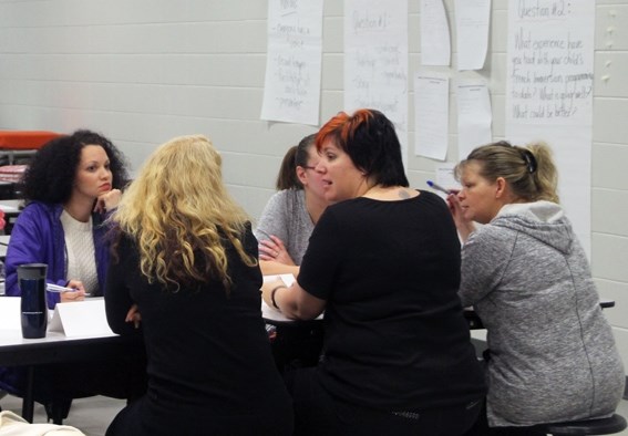 Parents gathered in the CLHS cafeteria on Jan. 21 to dicuss the future of French immersion in NLSD schools.