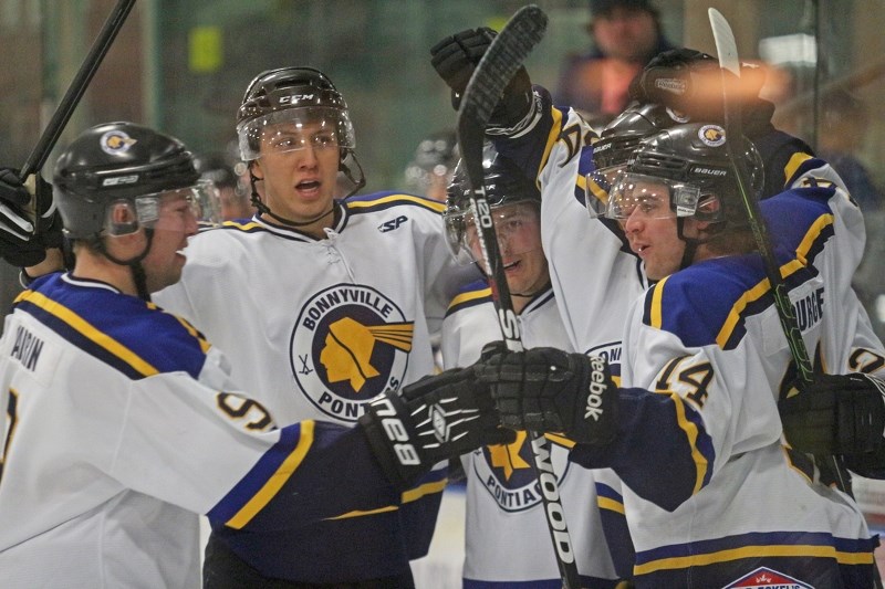 The Bonnyville Sr. Pontiacs evened the NCHL Championship series with the Daysland North Stars thanks to a 6-3 victory on Sunday.