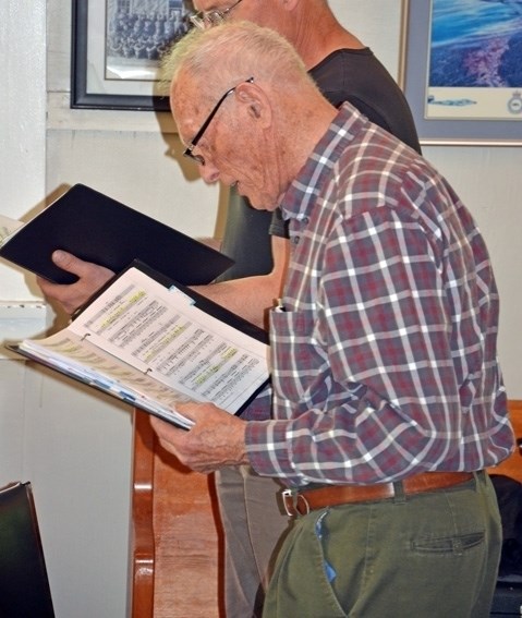 Russell McAllister is the oldest active member of the Bonnyville Singers. He is cherished by fellow members of the choir.