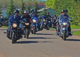 The Lakeland Drifters ride out from La Corey for the Ride for Dad on June 18