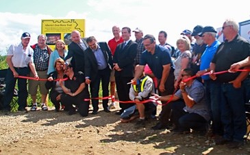 A large crowd was on hand for the ribbon-cutting ceremony for the Beaver River Trestle on June 24.