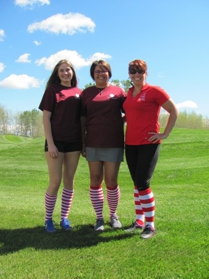Natasha and Margart Bauman, who have both experienced the care at the Ronald McDonald House, with RMHCNA manager of development Oreen Skiba.