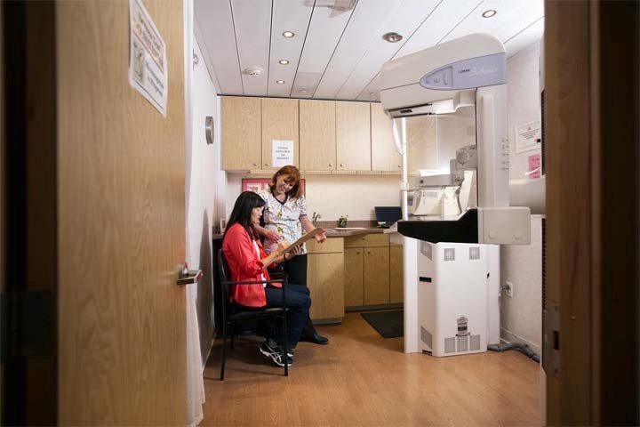 The mammography office inside the Screen Test mobile unit, which will be in Kehewin for the first time ever on Oct. 4 and 5.