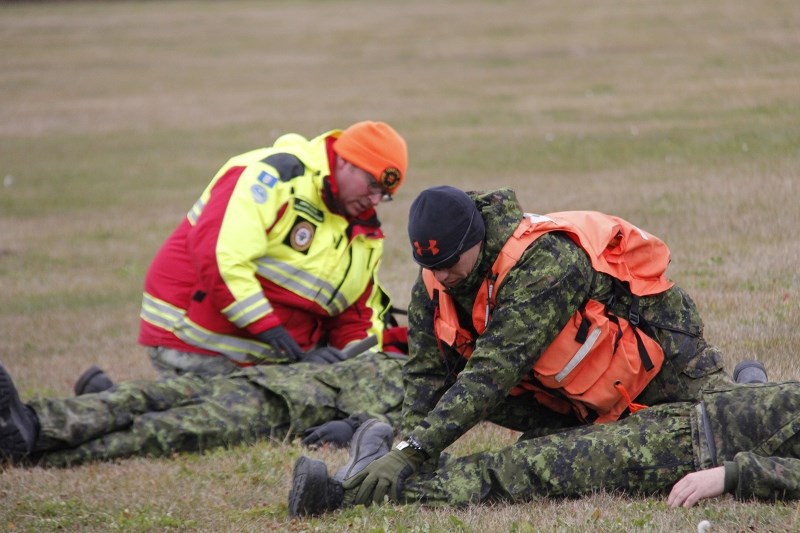 On Thursday, Oct. 6 members of 4 Wing Ground Search and Rescue, and 417 Combat Support Squadron braved the cold as they trained side-by-side for the first time.