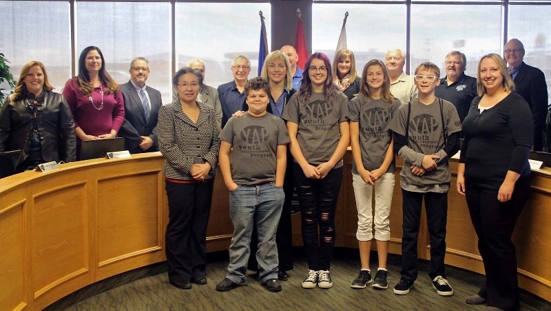 Imperial Oil officials met with the Northern Lights Public Schools board of trustees Oct. 12 to present a $40,000 donation to the YAP program at Cold Lake Middle School.