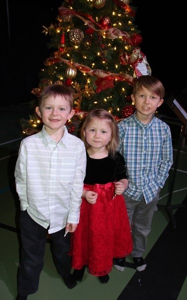 Over the weekend, families stopped by the C2 to bid or take part in one of the many events of this year&#8217;s Festival of Trees. Gavin Hanusz, 5, and his siblings, Kate, 4, 