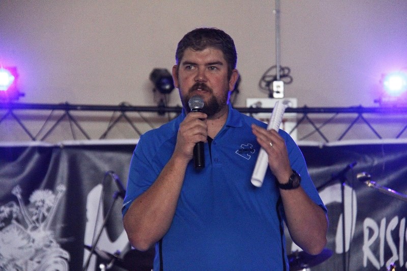 Gary Mostert, president and founder of Rednecks with a Cause, thanks everyone for supporting the event.