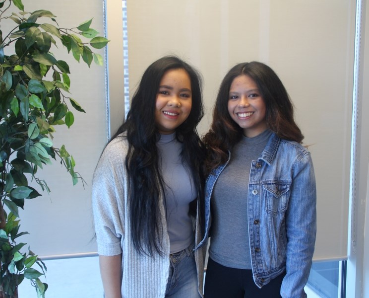 NDHS Grade 10 students Jessica Pascual (left) and Sofia Karikitan (right) were granted $1,500 to further their research on improving Moose Lake&#8217;s blue-green algae