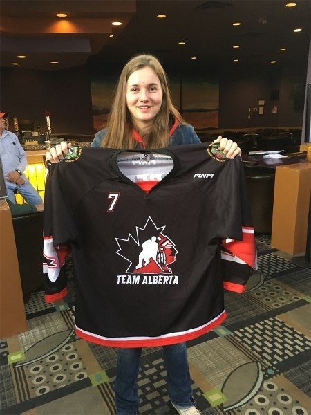 Brooke Skrypichayko, 16, is playing for Team Alberta in the National Aboriginal Championships taking place in Cowichan, BC this week.