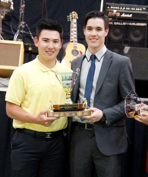 This year, Gen Bryshun (left) and Derek Brown (right) received the Matt Cooke unsung hero award.