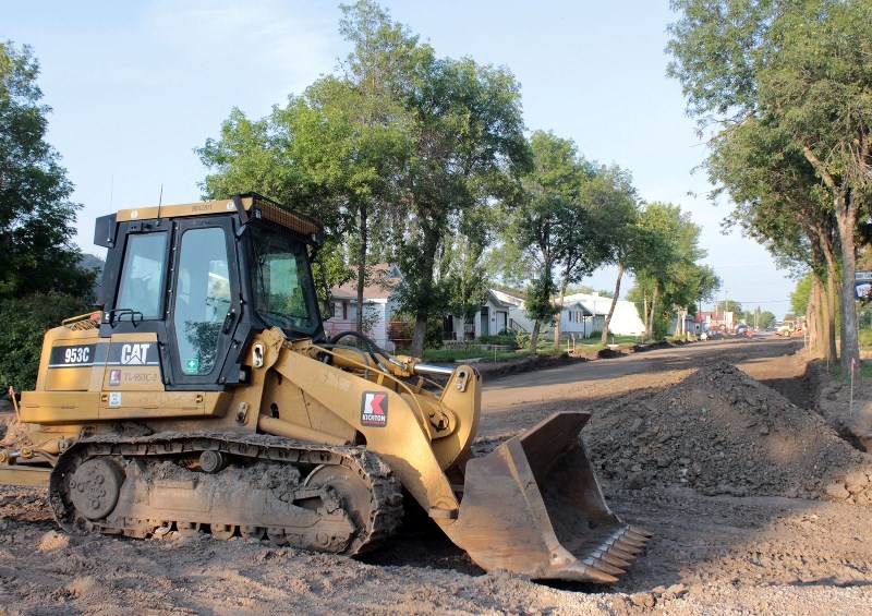 Construction on 51 Ave. between 51 St. and 52 St. is nearly ready to be paved.