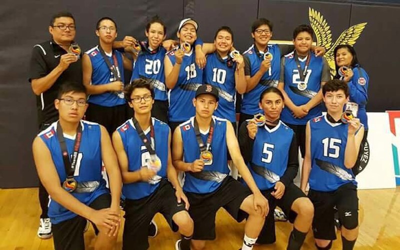 The Team Alberta U16 volleyball for the North American Indigenous Games included players from Kehewin, Saddle Lake, and Goodfish (Whitefish) Lake, as well as other First