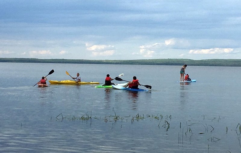 Campers get to test out their kayaking skills during the week-long LCFASD camp.