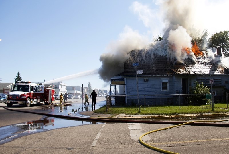 The BRFA spent a better part of Tuesday battling the blaze that started in the apartment located at the back of the Sun Life Financial office along 50 Ave. in Bonnyville.