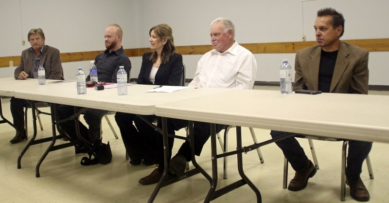 Candidates running for Ward 6 addressed the crowd during the Ward 6 open forum at the Cherry Grove Community Centre Tuesday, Sept. 26