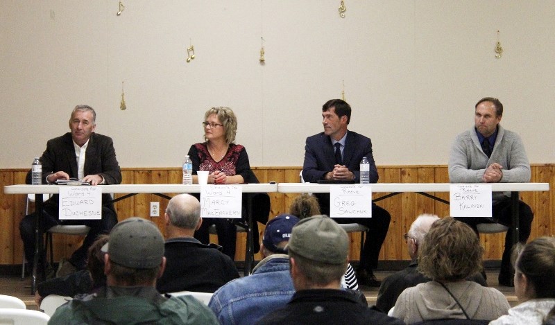 Left to right: Edward Duchesne, Marcy MacEachern, Greg Sawchuk, and Barry Kalinski.