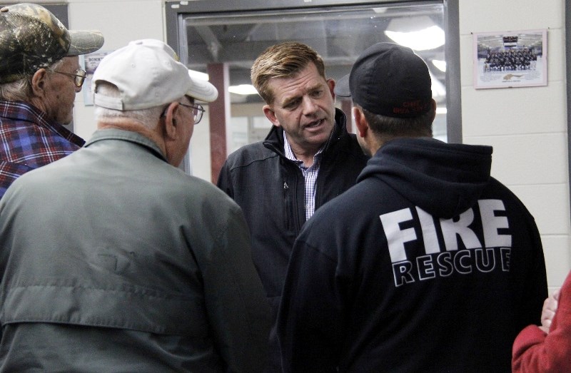Brian Jean took a moment to speak to residents.