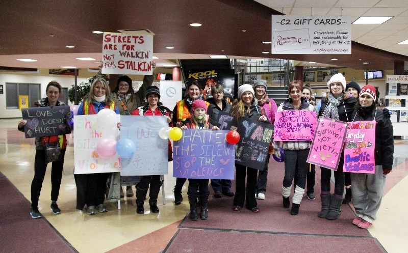 A group of women took to the streets in the area&#8217;s first Take Back the Night walk.