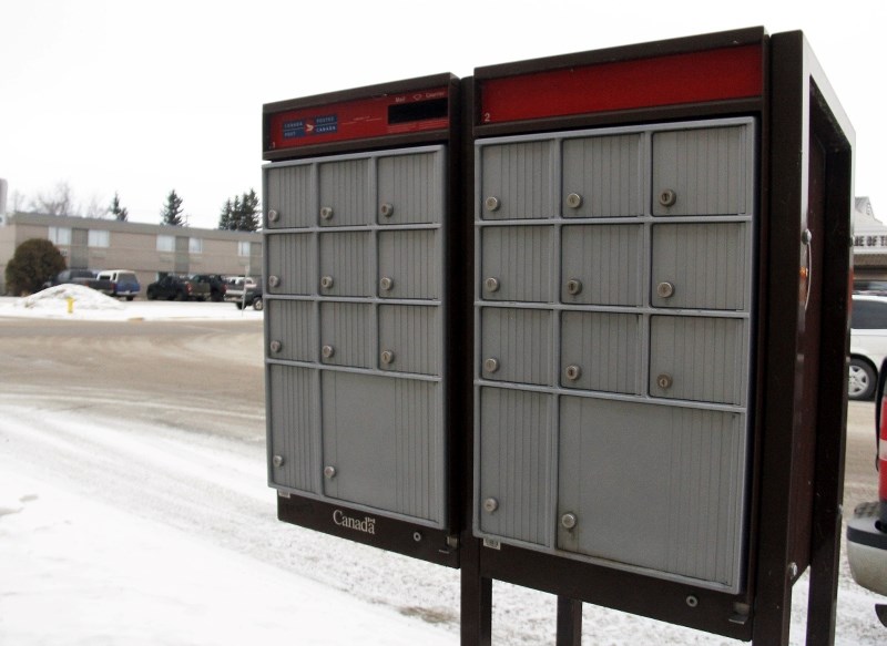 The Bonnyville RCMP are searching for any information about mail thefts from superboxes like this one.