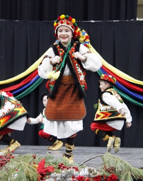 The Kryla Ukrainian Dancers celebrated Malanka on Saturday, Jan. 20. Reighynn Pawlowski dances with her group.