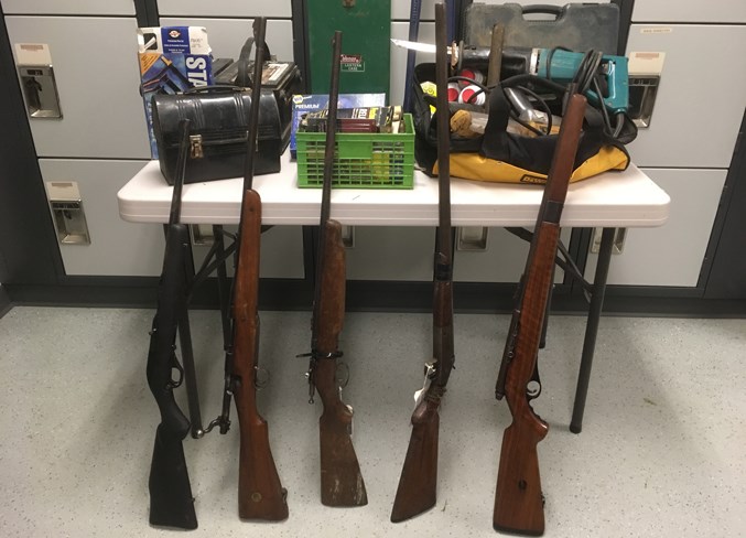  Five long barrelled firearms were stolen from a rural Bonnyville residence. Three men have been arrested and charged in relation to the incident.