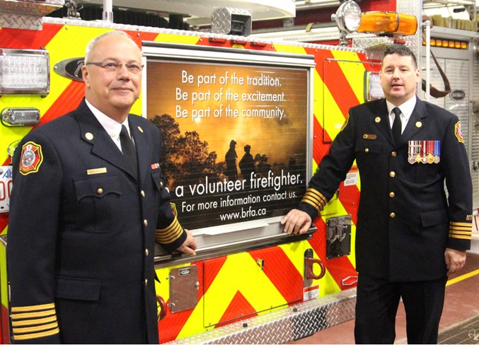  Deputy fire chief Jay Melvin (right) will be stepping in when BRFA fire chief Brian McEvoy (left) retires.