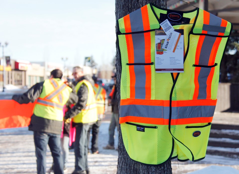  Yellow vests were hung and worn across Canada.
