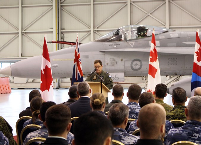  Air Commodore Michael Kitcher, Commander Air Combat Group of the Royal Australian Air Force, describes the bond between the Royal Australian Air Force and the RCAF.