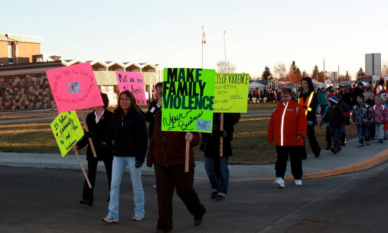 The St. Paul and District Crisis Association hosted a walk in town on Nov. 2 to raise awareness about the issue of family violence. November is Family Violence Prevention