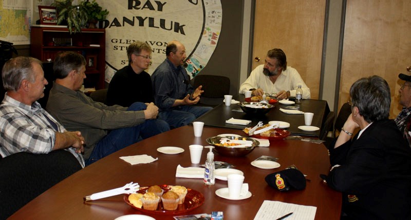 MLA Ray Danyluk talks to his local constituents during a Nov. 10 breakfast meeting in St. Paul.