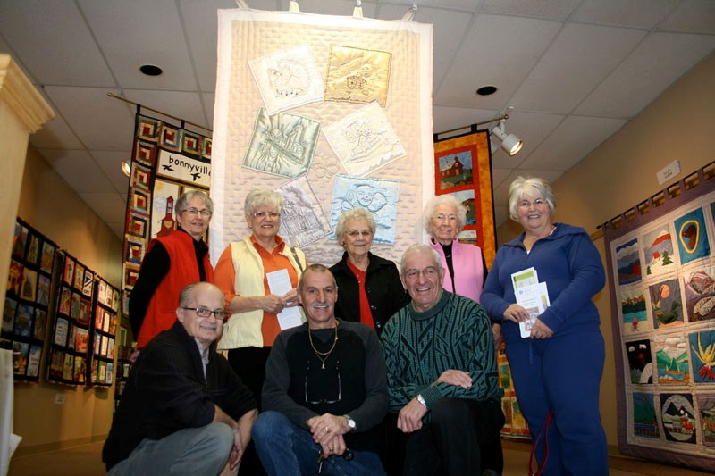 St. Paul is among the communities that contributed to a historic quilt display now on exhibit at the French Cultural Centre. Pictured are some of the artists involved in