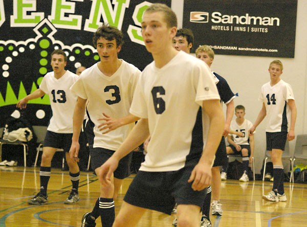 The stingers defence blocks the opposing team&#8217;s advances at provincials in Red Deer.