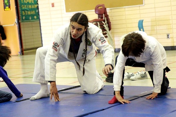 Jason Zorthian was in Saddle Lake last week teaching elementary students basic Jiu-Jitsu. Zorthian has had six professional fights in his mixed martial arts career.
