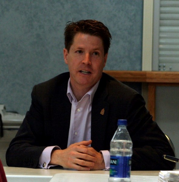 St. Paul Regional High School graduate Bernard Trottier reflects on his first year as a member of parliament. Pictured, Trottier speaks to Conservative Party members at the