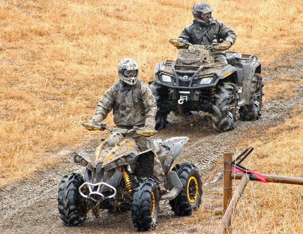 Quad riders take in the countryside at the annual Ashmont Quad Rally on April 14.